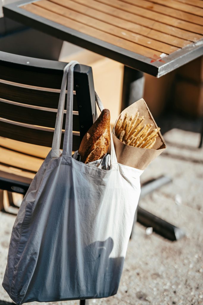 Material bag replacing plastic bag